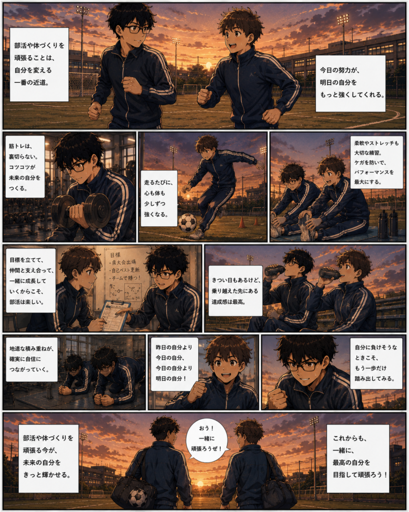 部活を頑張る漫画