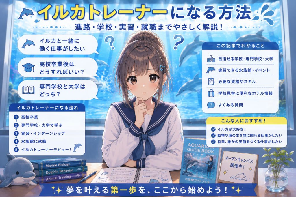 イルカトレーナーになる方法アイキャッチ